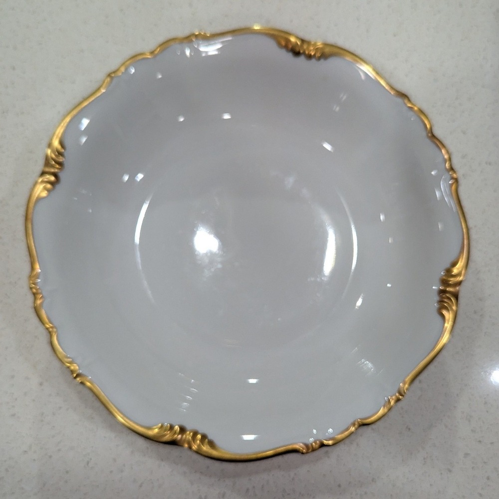 Edelstein Bavaria Maria Theresia Canterbury Bowl‎ White Gold Trim 7.5"